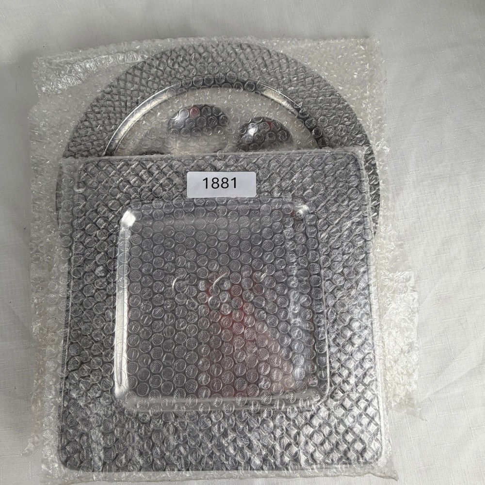 Passover Seder Plate & Matzah Tray Set Silver Tone Hebrew Judaica Pesach 2 Pc - Picture 12 of 12